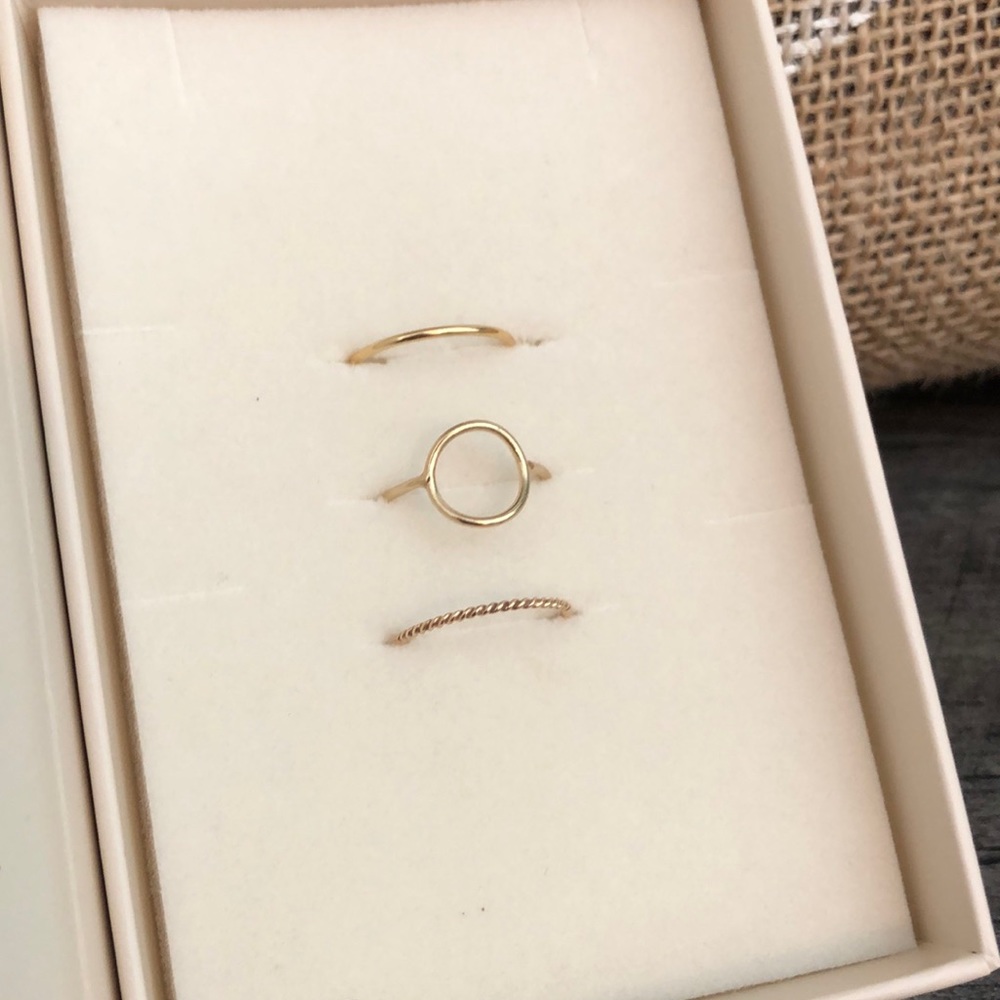 (3) Made by Mary rings. Size 4